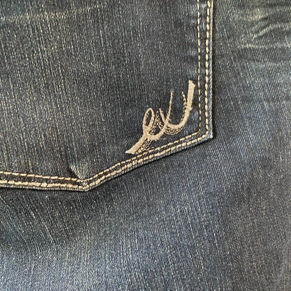 Express Blue Stella Regular Fit Low Rise Jeans Size 10 - Picture 6 of 10
